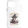 Owl Wizard Book Lover Custodia per iPhone 16 Pro Max Owlways - Gufo magico per Halloween