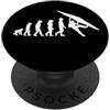 Funny Climbing Beginner Evolution of Hum Design divertente per principianti con evoluzione dell'arrampicata su roccia PopSockets PopGrip Adesivo