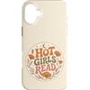 Book Babe | Feminine Reading Custodia per iPhone 16 Plus Lettura floreale del papavero della California amante del libro