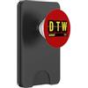 Airport Code Flip Board Tees DTW Detroit Michigan USA Viaggi Souvenir Testo Giallo PopSockets PopWallet per MagSafe