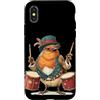Rocking Robin Bird Outfit Custodia per iPhone X/XS Grazioso costume da pettirosso con cappello e tamburi