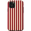Y2K Retro Aesthetic Stripes Pattern Desi Custodia per iPhone 11 Pro Y2K Cherry Red Burro Giallo Vintage Stripe Design Estetico