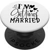 Fraxoweb Mi sto sposando Matrimonio Amore Fidanzato S PopSockets PopGrip Adesivo