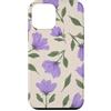 Floral Aesthetic Flower Botanical Gifts Custodia per iPhone 12 mini Fiori viola lilla modello fiori da giardino floreale