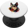 Scottish Terrier Puppy Lover PS Scottish Terrier Colorato Splatter Art Acquerello dipinto PopSockets PopGrip Adesivo