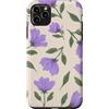 Floral Aesthetic Flower Botanical Gifts Custodia per iPhone 11 Pro Max Fiori viola lilla modello fiori da giardino floreale