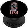 Matching Personalized First Name Merch f Le mie persone preferite mi chiamano zia Lisa Nome zia PopSockets PopGrip Adesivo
