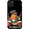 Rocking Robin Bird Outfit Custodia per iPhone 11 Pro Max Grazioso costume da pettirosso con cappello e tamburi