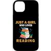 Just a girl who loves Apparel for girls Custodia per iPhone 14 Plus Carino solo una ragazza che ama leggere libri donne e ragazze