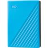 WD 6TB My Passport Hard Disk Esterno Portatile, USB 3.2 Gen 1/USB 3.0, Protezion con password, Software per la gestion e il backup, Formatto per Windows, ChromeOS and MacOS, Blu