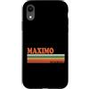 Retro Personalized Name outfit For Men W Custodia per iPhone XR MAXIMO Retro Personalizzato Nome Vintage Stripes
