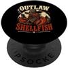 Novelty Lobster Shirts Outlaw Crostacei Divertente Aragosta Western Country Aragosta PopSockets PopGrip Adesivo