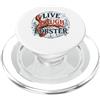 Novelty Lobster Shirts Aragosta con scritta Live Laugh Aragosta Retro Spiaggia PopSockets PopGrip per MagSafe