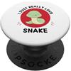 Kawaii Snake I Just Really Love Cute Snake Amante PopSockets PopGrip Adesivo