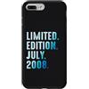 Limited Edition July 2008 Legendary Year Custodia per iPhone 7 Plus/8 Plus Luglio 2008 Anno 2008 Retro 2008 Vintage Edizione Limitata