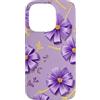 Floral Aesthetic Flower Botanical Gifts Custodia per iPhone 14 Pro Fiocco Viola Fiori Coquette Floreale