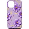 Floral Aesthetic Flower Botanical Gifts Custodia per iPhone 12/12 Pro Fiocco Viola Fiori Coquette Floreale