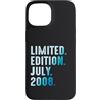 Limited Edition July 2008 Legendary Year Custodia per iPhone 15 Luglio 2008 Anno 2008 Retro 2008 Vintage Edizione Limitata