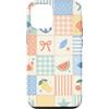 Patchwork Aesthetic Quilt Pattern Custodia per iPhone 12/12 Pro Trapunta estiva patchwork spiaggia costiera modello estetico