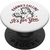 Retro Vibe Designs Karma's Calling, telefono con design retrò da donna PopSockets PopGrip Adesivo
