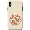 Book Babe | Feminine Reading Custodia per iPhone X/XS Lettura floreale del papavero della California amante del libro