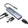 AYCLIF Hub USB C 6 in 1, Adattatore USB C 4K HDMI Dual Display, Mulriport Hub Dock 5 Gbit/s (SD/TF Card Reader, USB A 3.0) per MacBook PRO/Air, dell, HP, Lenovo, Surface, XPS