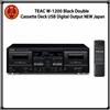 TEAC W-1200 Black Double Cassette Deck USB Digital Output NUOVO Giappone