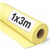 OFITURIA Papel Kraft Giallo Pastello - Rollo 1x3m - 3 Rotoli - Carta da pacchi e carta da regalo, carta da imballaggio per spedizioni e fai-da-te, resistente e facile da tagliare