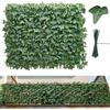VEVOR Parete Verde Artificiale 63,5 x 320 cm con Foglie di Edera Realistiche, Siepe Artificiale Espandibile per Decorazione e Protezione della Privacy, Ideale per Balcone Giardino Cortile e Terrazzo