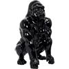 HOME DECO FACTORY Statuetta decorativa Gorilla, 46 cm, colore: Nero