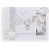 INTERBABY - Set di lenzuola Stendibiancheria Orso Termometro Bianco Grigio