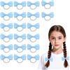 YAWYO Set di 20 Elastici per Capelli per Bambine, Elastici con Fiocco e Nastri, Accessori per Capelli Celeste per Bambini e Donne