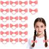 YAWYO Set da 20 Pezzi Elastici per Capelli Bambina, Fiocchi con Nastro e Cerchietti, Accessori per Capelli Rosso Anguria per Bambine e Donne