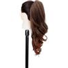 Ser Mulher Extension Coda Di Cavallo con coulisse | Facile da applicare | Look naturale 100% | Capelli Lisci, ricci ed ondulati da 90cm, 70 cm, 50cm (T-27 castano degradee, 50cm, Ondulati)