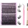 VONJUMA 288 Pcs Extension Ciglia Kit Di Estensione Ciglia Individuale Lashes Kit Per Principiante A Casa Con Lunghezza 30D E 40D Curl Lash Con Pinzette Lash Applicator Tool