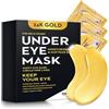 Bukamkom 50 Paia Oro 24 carati Maschera per gli occhi Collagene Sotto gli occhi Maschera Cerotti per Occhiaia Gonfiore, Rinfrescare, Rivitalizzante, Viaggi, Rughe, Occhi Patch