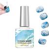 Generico Acquerello Vernice Unghie-unghie, Acquerello Gel Unghie Smalto, Bubble Gradient Liquido, 10ML Rapido Asciutto Liquido Vernice Onda Bianco Gradiente Gel, Sheer Color Wash Gels, Tema Mare (1pcs)