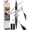 iMethod Eyeliner liquido - Eyeliner impermeabile 2 in 1 Dual Ended Eye Liner con punta precisa del pennello e punta spessa, penna liquida nera, finitura opaca, durevole, a prova di smudge, nero