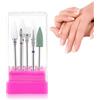 VONJUMA 7 Pcs Punte Fresa Unghie Punta Levigatrice Unghie Professionale Punte Per Unghie Set Carburo Ceramica E Tungsteno Adatto Alla Maggior Parte Delle Levigatrici Per Unghie Per Manicure E Pedicure