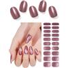 Wahrshei Unghie Gel Adesive UV Semi-indurito, 20pcs Rose Gold Pellicola per Unghie Autoadesiva
