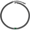 PROSTEEL Collana Nera Donna Girocollo Nero Donna Pietra Catenina Nero Catenina Nera Acciaio Inossidabile 41+5 cm Regaolabile