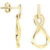 SOFIA MILANI - Orecchini da Donna in Argento 925 - Placcati in Oro e con Pietra Zircone - Orecchino Pendente ad Infinito - E2793