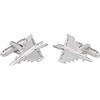 Onyx Art Gemelli Typhoon Fighter Jet Plane, forniti in Onyx Art Box, Misura unica, onice, argento