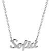 BIANCO GIOIELLI Collana in Argento 925 Sterling, con Nome Sofia o Personalizzabile, Tutti i Nomi Disponibili, Chiusura a Moschettone, Made in Italy, Argento 925 Sterling (Argento rodiato)