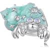 BRBRB ZUOHUI Charm Bead Granchio Eremita in Argento Sterling S925 Compatibile con Pandora, Biagi, Troll e Chamilia Accessorio fai da te for bracciale e collana a tema oceano
