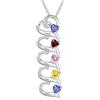 ALBERTBAND Cuori Collana Personalizzata Donna Argento Sterling 925 con Incisione del Nome Regalo per Donna Madre Figlia Festa della Mamma San Valentino (argenteo-5 cuore)