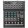 Audibax 802 FX - Console di Missaggio Audio - Mixer Audio a 6 Canali - Effetti DSP con 79 Programmi - 2 Ingressi Jack Stereo - Equalizzatore a 3 Bande - Alimentazione Phantom 48 V