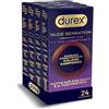 Durex Nude Sensation Extra Lube, Preservativi Ultra Sottili, Extra Lubrificati, 24 Profillatici