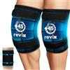 REVIX 2 Packs XXXL Knee Ice Pack Wrap Around Entire Knee, 45-Minute Long Lasting Ice Pack with Ice Grid Gel Design, Cold Therapy for Soothing Discomfort & Fatigue in Calf & Arm, 51x27 cm