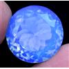 Naturale Blu Fiordaliso Opale 32.20 KT Tondo Welo Australiano Certificato Gemma